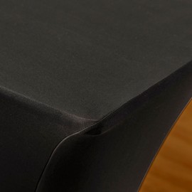 EBETA E 8TF Biertischhussen Stretchhusse Stretchtischabdeckung Tischhussen, Biertisch-Husse Hussen für Bierzeltgarnitur 244 * 76 * 76 cm (Schwarz)