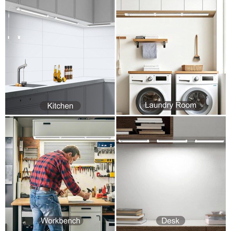 Leetdud Under Cabinet Lighting Plug in with Hand Wave Sensor