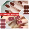 SILPECWEE 8 Sheets Nail Stickers Full Nail Wraps (Red Fine