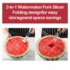 Wbgraceful 2pcs Watermelon Slicer, 2-in-1 Watermelon Cutter, Fruit Slicer Stainless