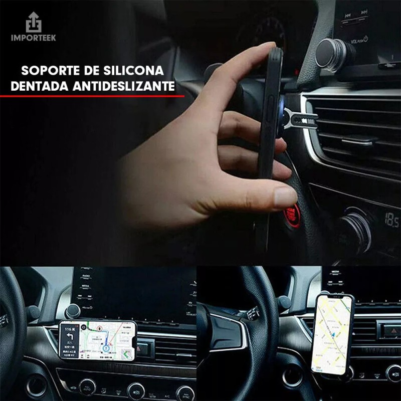 Importeek Soporte Sujetador Celular Anillo Base Auto Rejilla Aire 360