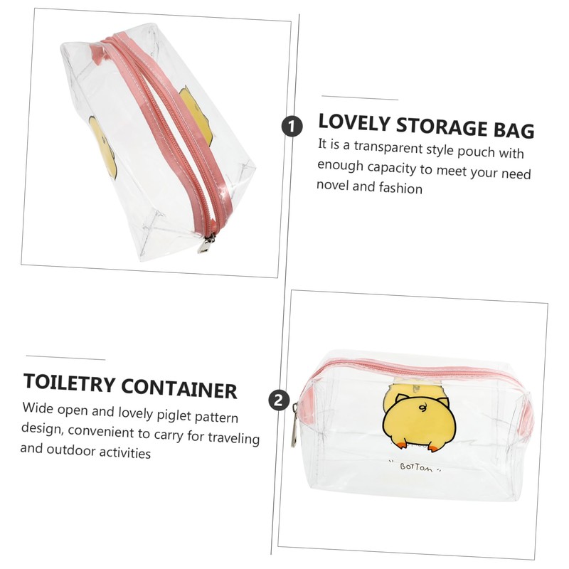 Outanaya Cosmetic Pouch Cute Pig Design Makeup Organizer for Travel