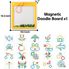 Magnetic Drawing Doodle Board for Kids - Large Magnetic Board Drawing Pad for Kids and Toddlers, Magnetic Dot Art, Montessori Educational Preschool Toy, Travel Toy for 3 4 5 6 7 Year Old Boys Girls (Medium 10.3 Inch)