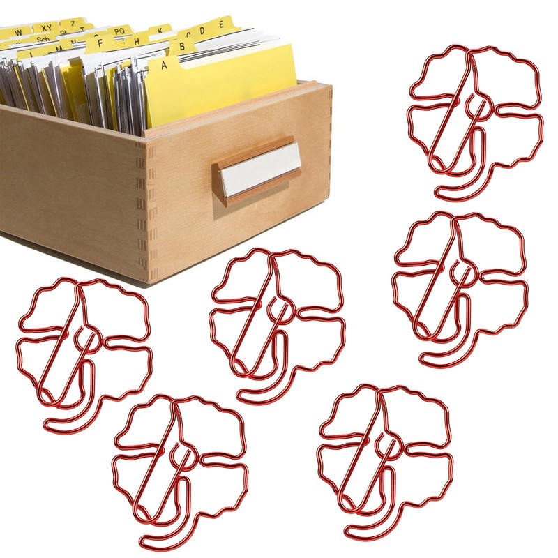 50Pcs Leaf Paper Clips 4 Leaf Clover Design Strong Metal