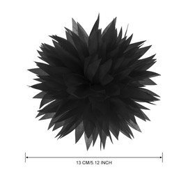 5.1 Inches Hawaiian Flower Hair Clips for Women | Strong Hold Non-Slip Black Flower Clips for Hair | Large Brooch Flowers & Floral Pins for Clothes | Elegant Floral Accessories for Women (Pack of 1)