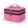 (Double-layer Bag: Fits for 30 bottles, Pink) - Luxja Essential