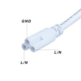 48 Pack T5 T8 LED Lamp Connecting Wire，Double End 3Pin Connector Cable 2FT Ceiling Lights Daylight LED Integrated Tube Cable，24 Inch Linkable Cords for LED Tube Lamp