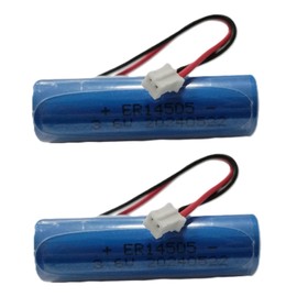 HaiNXC ER14505 3.6V AA Battery with PH2.0/2P Connector 2 Pack Include case Suitable for Low-Power Electronics Non-Rechargeable
