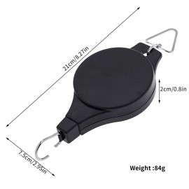 4 Pack Plant Pulley Retractable Hanger, Easy Reach Plant Pulley Adjustable Height Wheel for Hanging Plants Heavy Duty, Indoor Outdoor Plant Hanger for Garden Baskets Pots & Birds Feeder - White