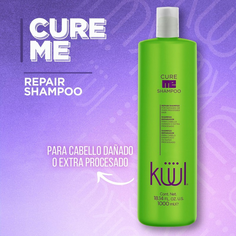 KÜÜL Cure Me Shampoo Reconstructor Cabello Seco Maltratado Debilitado 1L