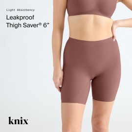 KNIX Leakproof Thigh Saver® 6” - Period Short for Women - Machine Washable, Reusable- Sola, X-Large