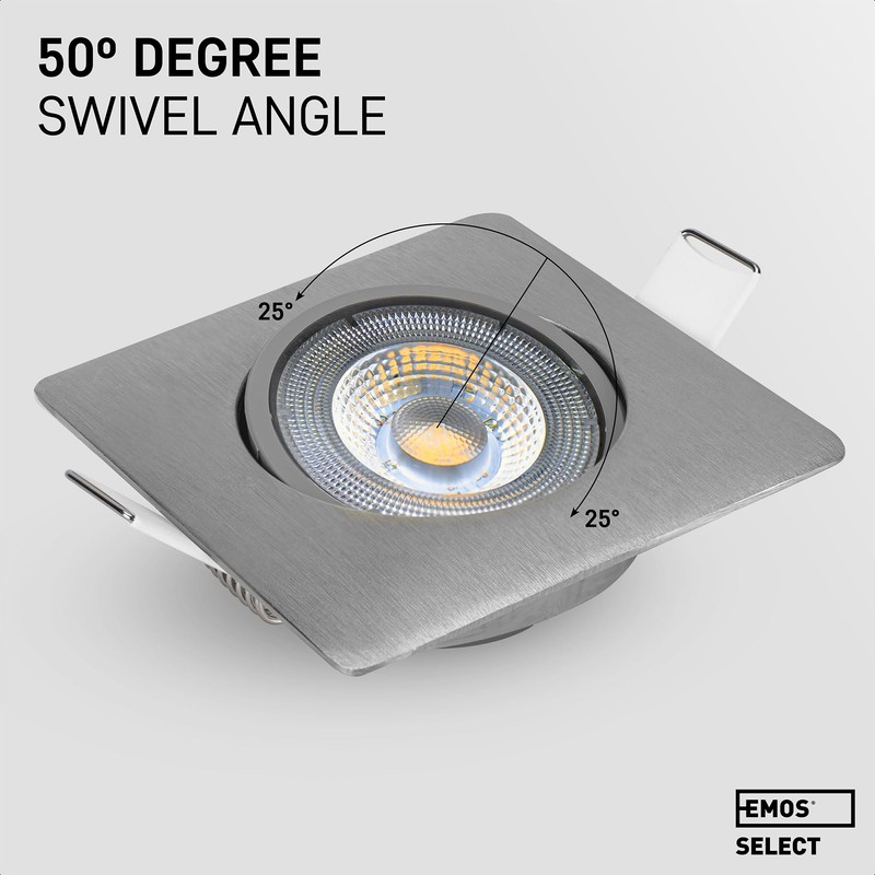 EMOS EMOS LED Einbaustrahler 230V, 5W / 450lm, 50 schwenkbar,