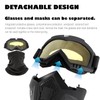 immoono Motorcycle Goggles with Removable Full Face Mask Riding Glasses,