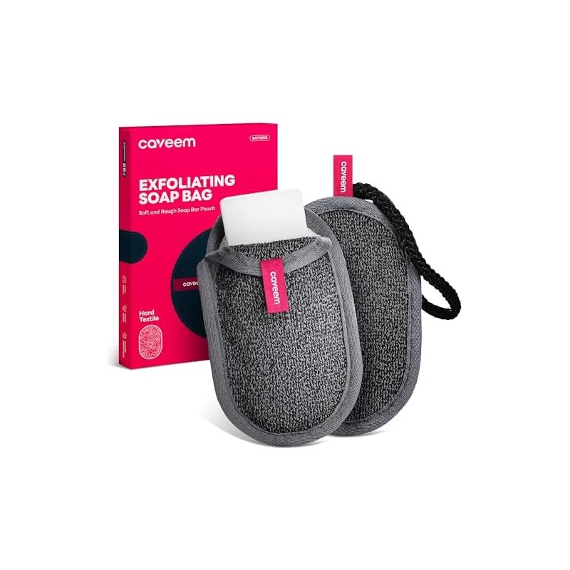 Bolsa protectora de jabón Caveem para exfoliación y ahorro de