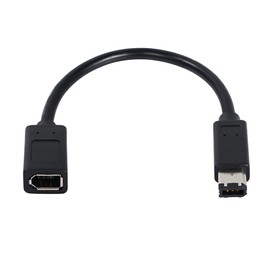 SinLoon FireWire Cable IEEE 1394 Type A 400 6 Pin Male to Female Data Transfer Adapter Converter Cable Suitable for Digital Camera,Printer,DV.20cm Black (6pin Male/Female)