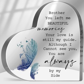 Sympathy Memorial Gifts for Loss of Men, Loss of Brother Sympathy Gifts, Bereavement Condolences Grief Gifts, Funeral Memorial Decor Sign, Remembrance Plaque for Loss Brother Friend