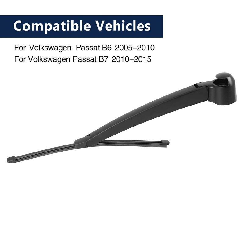 X AUTOHAUX Car Rear Windshield Wiper Blade Arm Set 285mm