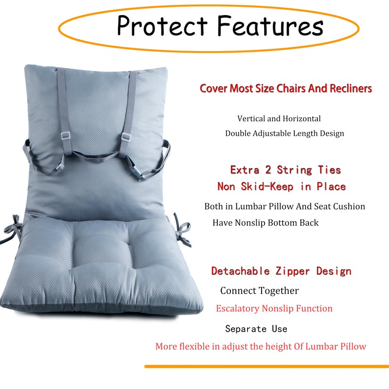 ALIBO Extra Large Recliner Low Back Lumbar Support Pillow and