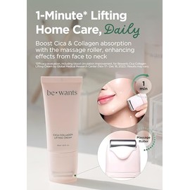 BE+WANTS [K-Beauty] Bewants Crema Reafirmante Y Reafirmante De Cuello Con Centella Asiatica | Ácido Hialurónico Vegano | Crema Reafirmante Para El Cuello Apretando Lifting Piel Flácida
