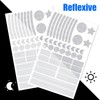 ALLY-MAGIC Adesivi riflettenti, 42 pezzi, adesivi riflettenti per bicicletta, moto,