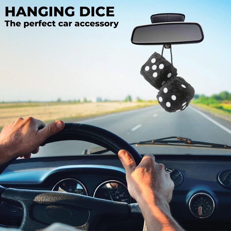 Sumex Branded Home & Car Mirrior Hanging Fluffy Furry Dice