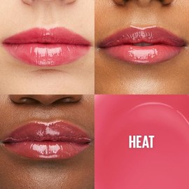 Maybelline New York Lifter Gloss Lip Gloss Makeup With Hyaluronic Acid, Hydrating, High Shine, Hydrated Lips, Fuller-looking Lips, Heat, 0.18 Fl Oz