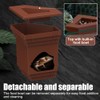Reptile Cave, Reptile Hideout with Removable Bowl, Terrarium Decor Hiding