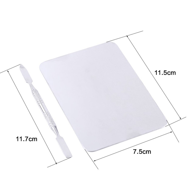 Mixing Palette Small Stainless Steel Makeup Palette Rec Shape Mixing