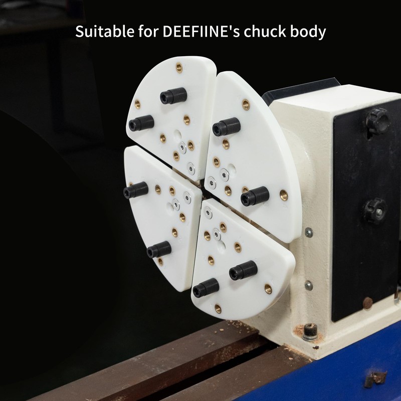 DEEFIINE 8" Cole Jaw for 4 Jaw Wood Lathe Chuck