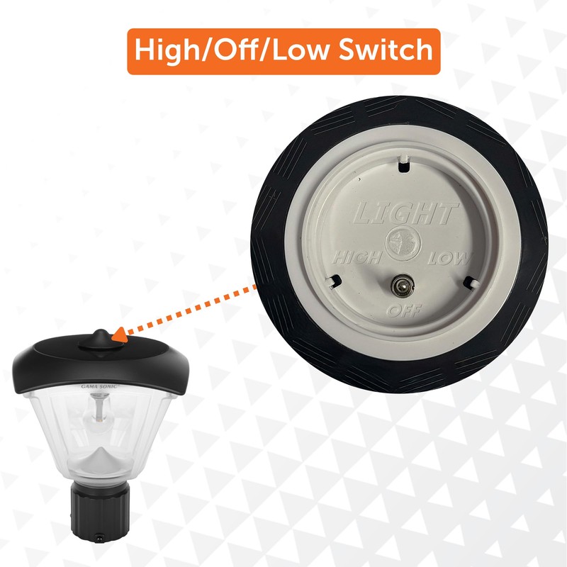 Gama Sonic Haven Lamp Outdoor Solar Light, Mounts on Pole,