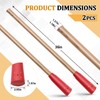 Lasnten 2 Pack 36" Wooden Pickaxe Handle with Rubber End