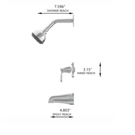 Project Source Everfield Polished Chrome Round Bathtub/Shower Faucet