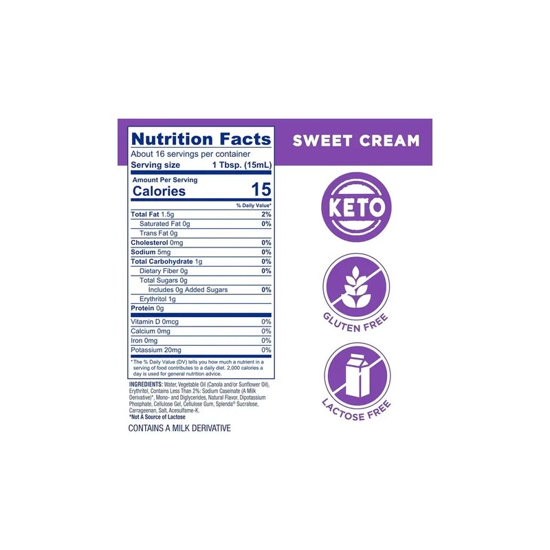 Crema Para Café Splenda Sweet Keto Sin Azúcar Gluten Free