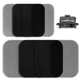 SIUDANGKA Grill Mats Compatible with Ninja OG701 Outdoor Electric Grill & Smoker, Set of 8 Heavy Duty Reusable Grill Liners for inja 7 in 1 Outdoor Smoker Accessories Non-Stick BBQ Accessories