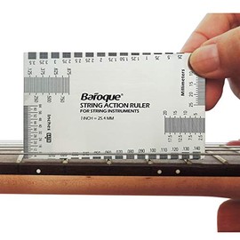 Baroque String Action Gauge Precise Guitar Ruler Set Up Tool Kit for Electric Bass and Acoustic Guitar