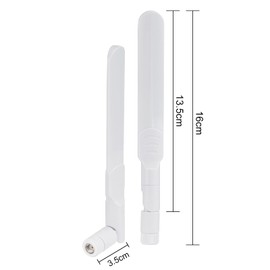 Bingfu Dual Band WiFi 2.4GHz 5GHz 5.8GHz 8dBi MIMO RP-SMA Male White Antenna (2-Pack) for WiFi Router Wireless Network Card USB Adapter Security IP Camera Video Surveillance Monitor