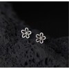 Silver 925 Earrings, Silver, Flower, Simple, Hypoallergenic, Sterling Silver Silver