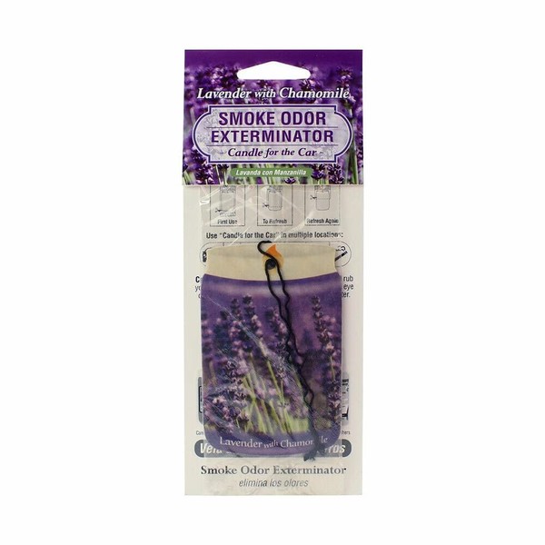 Smoke Odor Exterminator Candle for the Car, Lavender and Chamomile