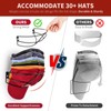 Livelab Hat Rack Wall Mount, [2-Pack] Metal Hat Organizer for