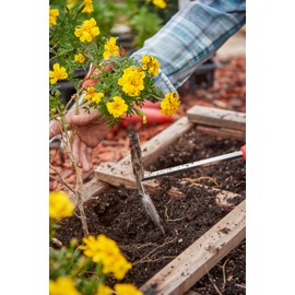 Corona CT 3344 Premium Stainless Steel ComfortGEL Hoe/Cultivator, Red