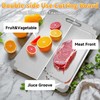 ZYBIDEAL 100% Pure Titanium Cutting Board with Grooves, Update Double