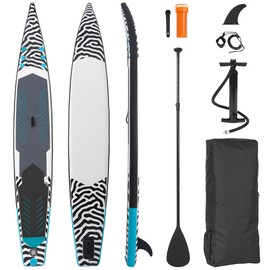 Paddle Board 14'x30’’ Inflatable Paddle Board with Complete SUP Accessories, Anti-Slip EVA Deck, Air Pump, Removable Fins, Carrying Handle, Backpack for Adult