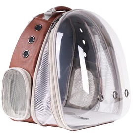 Front Extension Vented Pet Carrier Backpack for Large Cat up to 20 Pounds, Space Capsule Transparent Bubble Window Backpack for Large Cat Vet Visit Traveling and Hiking
