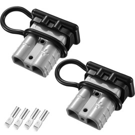 Sevenjungle Anderson Connector, 2 Pcs 350A Wire Connectors,2/0AWG Battery Quick Connect,600V Powerpole for Car Bike ATV Winches Lifts Motors,Red