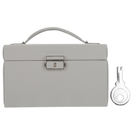 Three Layer Jewelry Storage Box PU Leather Necklace Rings Earrings Holder OrganizerGray