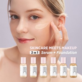 UNICORN GLOW SLEEK SERUM FOUNDATION 282C - Hydrating 2-in-1 Serum + Foundation for a Natural, Airbrushed Look, Hyaluronic Acid Hydrating Foundation