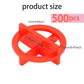 500 Pcs 1/16"(2mm) Tile Spacers, Cross Ceramic Tile Tools, Reusable Plastic Wall Floor Leveling Clips for Various Types of Tile Leveling