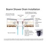 BOANN BNSDC16 Contemporary/Modern Invisible Style 304 Tile Insert Square Shower