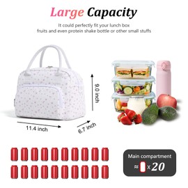 AOTM Lunch Bag for Women, 11.2L Large Insulated Lunch Box Bag, Leakproof＆Shoulder Strap Picnic Bag, Reusable Coole Bags for Girls Adults, Thermal Freezer Bag for Work/School/Picnic/Travel