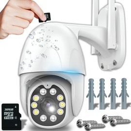 Retoo Outdoor Indoor WiFi Camera with Automatic Tracking, Night Vision Camera, Outdoor Camera, WiFi Cable Loss, Night Vision, Waterproof, Indoor